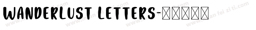 Wanderlust Letters字体转换